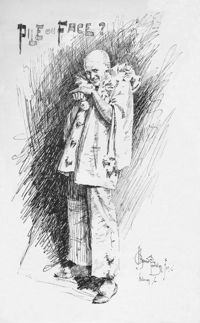 Clown Sketch, c1893, 1894 tekijältä Bernard Partridge