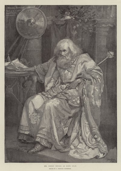 Henry Irving kuningas Learina tekijältä Bernard Partridge