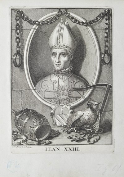 Antipaavi Johannes XXIII Baldassare Cossa, 1713. tekijältä Bernard Picart