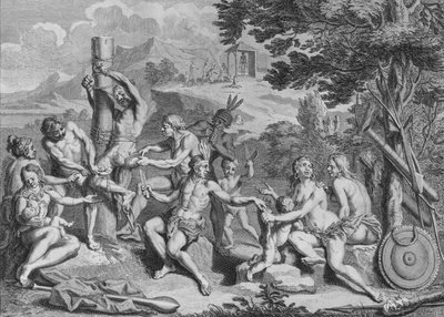 Antiiden uhraama vankeus, 1723. tekijältä Bernard Picart