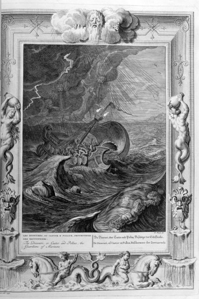 Castor ja Pollux (kaiverrus) tekijältä Bernard Picart