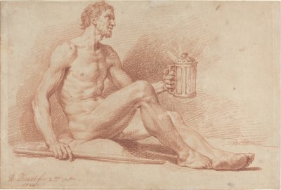 Mies alaston lampun kanssa (Diogenes) tekijältä Bernard Picart