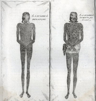 Esitys Besanconin käärinliinasta ja Torinon käärinliinasta Kaiverrus Bernard Picartin (1723-1743) "Kuvaus uskonnollisista seremonioista ja tavoista" (1723-1743) 1819 Yksityinen kokoelma tekijältä Bernard Picart