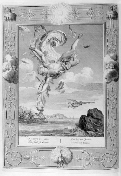 Ikaruksen kaatuminen, 1733 tekijältä Bernard Picart