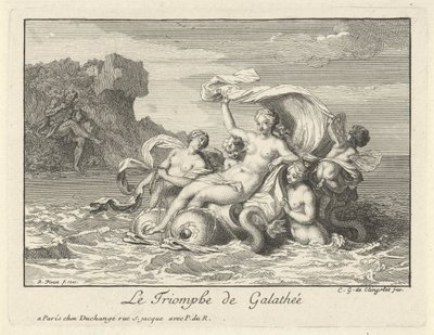 Triomf van Galatea Galathean voitto (otsikko esineessä) tekijältä Bernard Picart