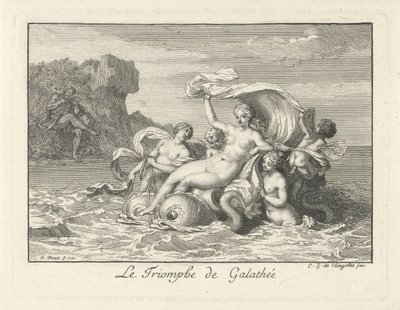 Triomf van Galatea Galathean voitto (otsikko esineessä) tekijältä Bernard Picart
