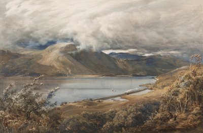Pohjois-Wales, mahdollisesti Ffestiniogin rautatien osuus (wc paperilla). tekijältä Bernard Walter Evans