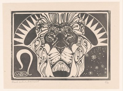 Leijonan pää Leo (alkuperäinen nimi) tekijältä Bernard Willem Wierink (signed by artist)