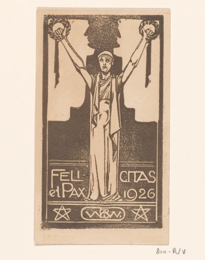 Happiness and Peace 1926 (alkuperäinen nimi esineessä) tekijältä Bernard Willem Wierink