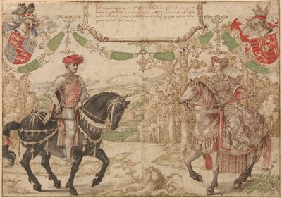 Nassaun kreivi Jan Johann IV ja hänen vaimonsa Maria, Loonin ja Heinsbergin kreivitär, noin 1530 tekijältä Bernard van Orley
