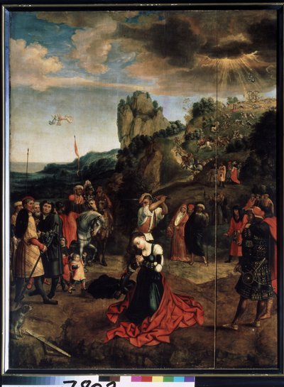 Sainte Catherinen marttyyri. (Pyhän Katariinan marttyyrikuolema) - Peinture de Bernard van Orley (Barend, Barent, Bernaert van Brussel tekijältä Bernard van Orley