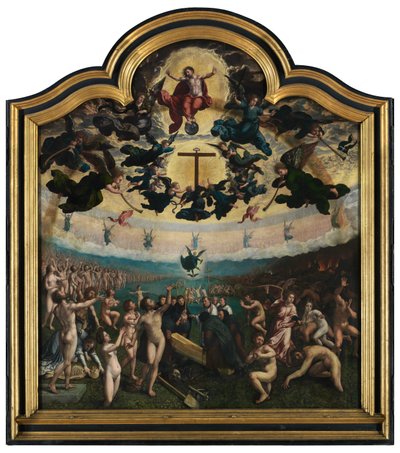 Viimeinen tuomio ja seitsemän armon teosta, keskipaneeli (öljy paneelille) tekijältä Bernard van Orley