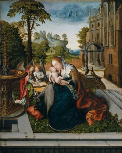 Neitsyt ja lapsi enkelien kanssa, noin 1518 tekijältä Bernard van Orley
