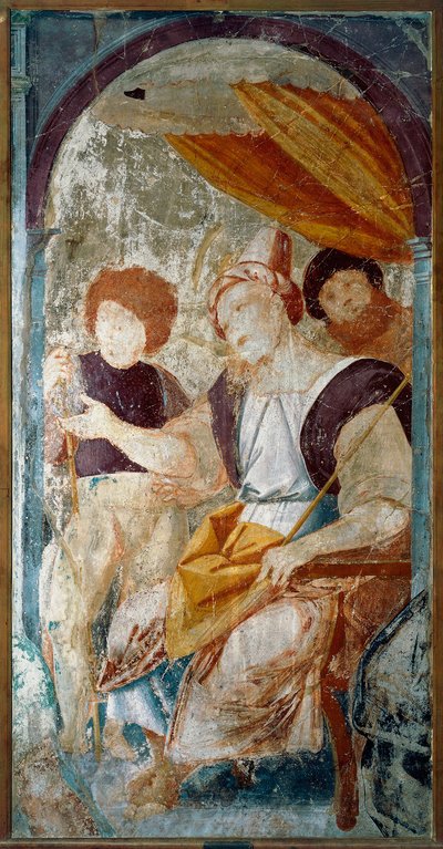 Italia, Varallo, Fragellation-maalauksen fragmentti tekijältä Bernardino Lanino