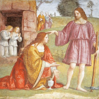 Italia, Milano, Pyhän Maurice al Monastero Maggioren kirkko, Kristus noussut ylös Maria Magdaleenalle tekijältä Bernardino Luini