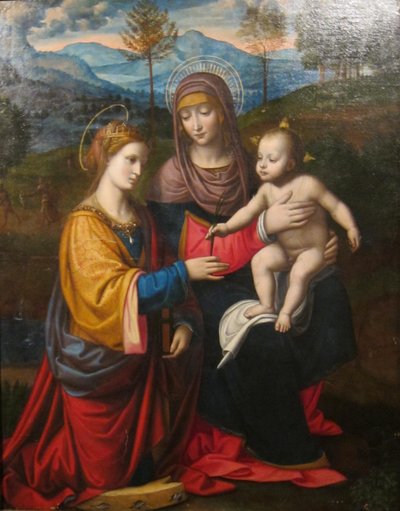 Bernardino Luinin "Madonna ja lapsi sekä Aleksandrian pyhä Katariina", Cincinnatin taidemuseo (Cincinnati Art Museum) tekijältä Bernardino Luini