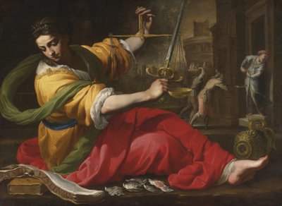 Oikeudenmukaisuuden allegoria, 1656 tekijältä Bernardino Mei