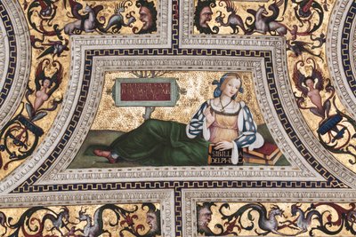 Delphic Sibyl, yksityiskohta Sibylistä (fresko tekijältä Bernardino di Betto Pinturicchio