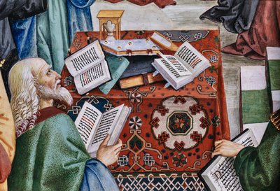 Piccolomini-kirjasto, lounaisseinä: " Pius II johtaa Mantovan valtiopäiviä 1. kesäkuuta tekijältä Bernardino di Betto Pinturicchio