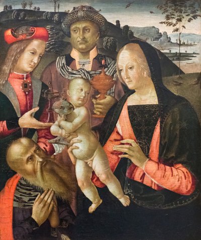 Magien palvonta (tempera paneelissa) tekijältä Bernardino di Mariotto