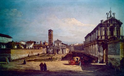 Näkymä Milanoon (maalaus) tekijältä Bernardo Bellotto