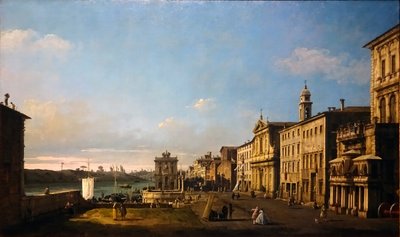 Bernardo Bellotto - View der Via di Ripetta in Rom, 1742-1744. tekijältä Bernardo Bellotto