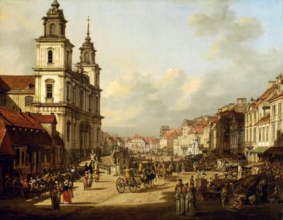 Pyhän ristin kirkko Varsovassa. tekijältä Bernardo Bellotto