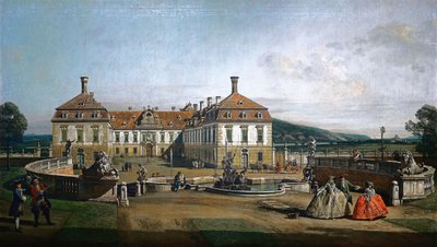 Saksa: Keisarillinen huvipalatsi Schloss Hof, kunniakanslian sivupuoli. tekijältä Bernardo Bellotto