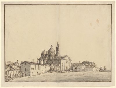 Santa Giustina ja Prato della Valle Padovassa tekijältä Bernardo Bellotto