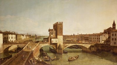 Silta Delle Navissa Veronassa tekijältä Bernardo Bellotto