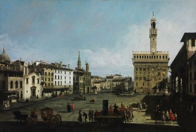 Piazza della Signoria Firenzessä, 1742 tekijältä Bernardo Bellotto