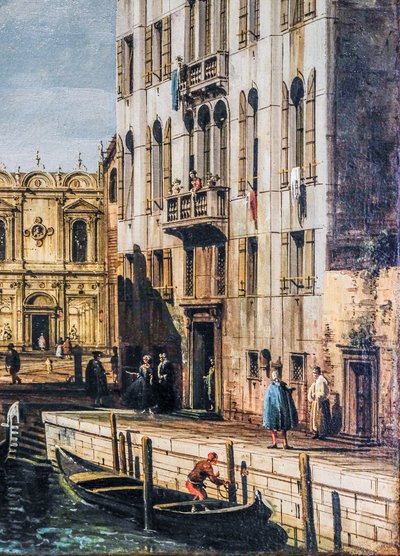 Rio dei Mendicanti ja Scuola di San Marco (öljy kankaalle) tekijältä Bernardo Bellotto