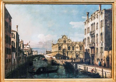 Rio dei Mendicanti ja Scuola di San Marco (öljy kankaalle) tekijältä Bernardo Bellotto