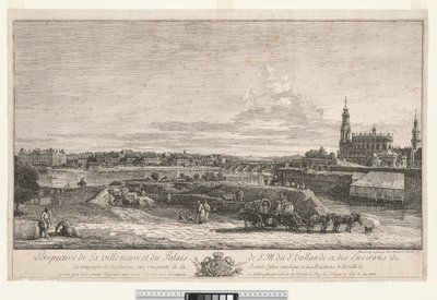 Näkymä Dresdenistä, 1748. tekijältä Bernardo Bellotto