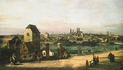 Näkymä Müncheniin, n. 1761. tekijältä Bernardo Bellotto
