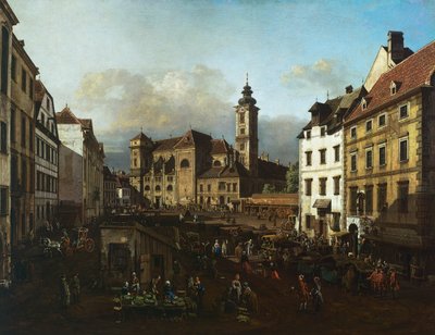 Freyungin aukio kaakosta tekijältä Bernardo Belotto Canaletto