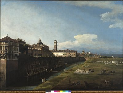 Näkymä Torinoon kuninkaallisen puutarhan puolelta, 1745 tekijältä Bernardo Bellotto