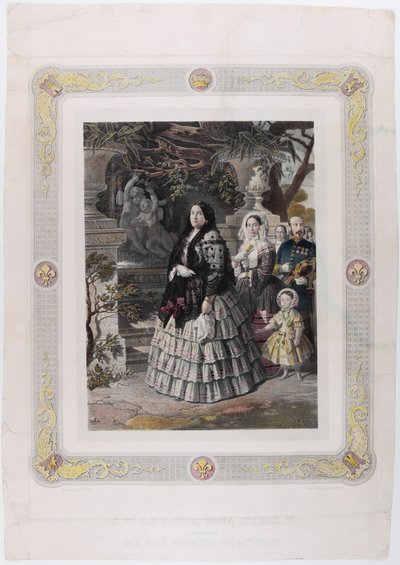 HÄNEN MAJESTEETTI KUNINGATAR ISABEL II. ja hänen elokuussa tytär HÄNEN VAKAVIN KORKEUS AS: n prinssi tekijältä Bernardo Blanco y Pérez