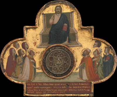 Christus auf dem Thron mit Heiligen tekijältä Bernardo Daddi