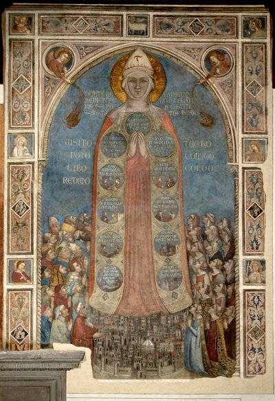 Madone de la Misericorde - Madonna of Mercy (Madonna of Mercy) par Daddi, Bernardo (1290-1350) tekijältä Bernardo Daddi