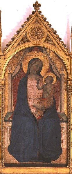 Madonna ja lapsi (tempera paneelille) tekijältä Bernardo Daddi
