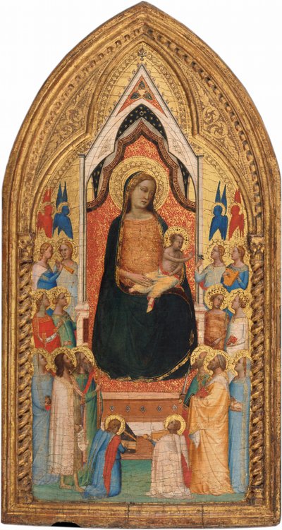 Madonna ja lapsi pyhien ja enkelien kanssa, n. 1345. tekijältä Bernardo Daddi