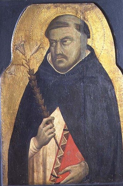 St. Dominic, alunperin sivupaneeli polyptyykistä n. 1340 (tempera paneelissa) tekijältä Bernardo Daddi