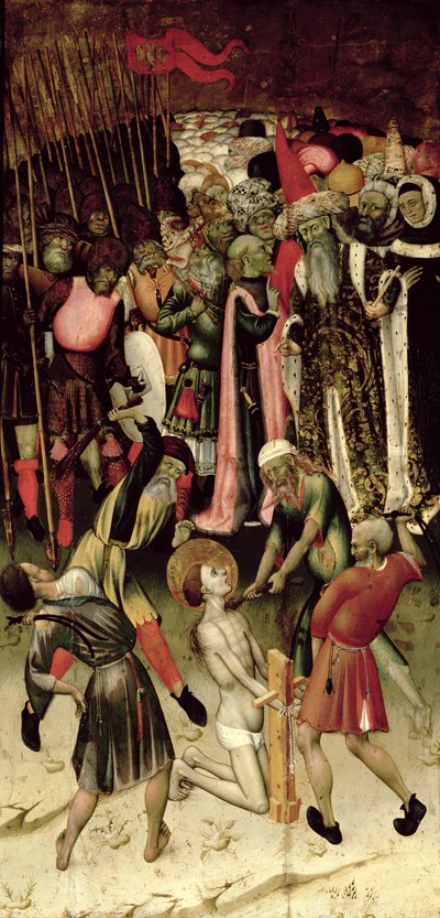 Pyhän Yrjön vaino. c.1435 (öljy paneelissa) tekijältä Bernardo Martorell