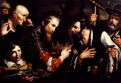 Aleksanteri Suuri palauttaa Abdolominon kaappaama valtaistuin, 1600-luku tekijältä Bernardo Strozzi