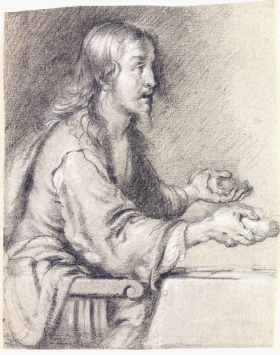Kristus Emmauksessa esittelemässä leipää tekijältä Bernardo Strozzi