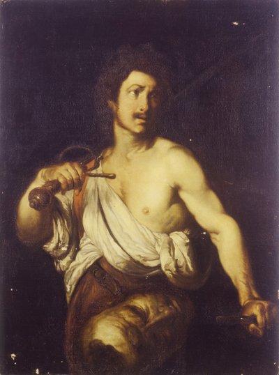 Daavid Goljatin pään kanssa, n. 1635 tekijältä Bernardo Strozzi