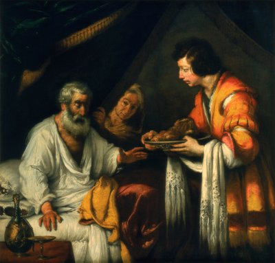 Iisak siunaa Jaakobia 1600-luvun alussa tekijältä Bernardo Strozzi