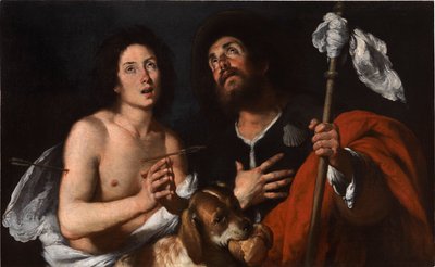 Pyhät Roch ja Sebastian. tekijältä Bernardo Strozzi