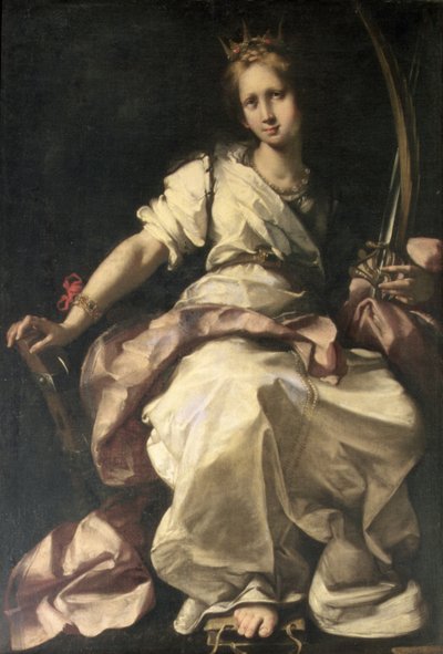 Pyhä Katariina Aleksandrialainen tekijältä Bernardo Strozzi